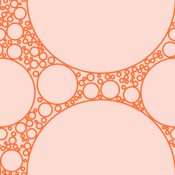 bubbles, circles, sponge, big, medium, small, 5 pixel line width, Burnt Orange and Pippin circles bubbles sponge soap seamless tileable