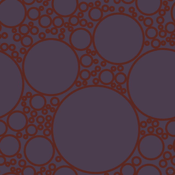 bubbles, circles, sponge, big, medium, small, 9 pixel line width, Caput Mortuum and Bossanova circles bubbles sponge soap seamless tileable