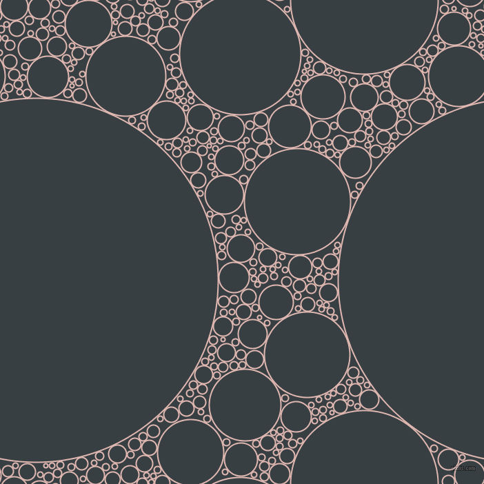 bubbles, circles, sponge, big, medium, small, 2 pixel line width, Cavern Pink and Mirage circles bubbles sponge soap seamless tileable