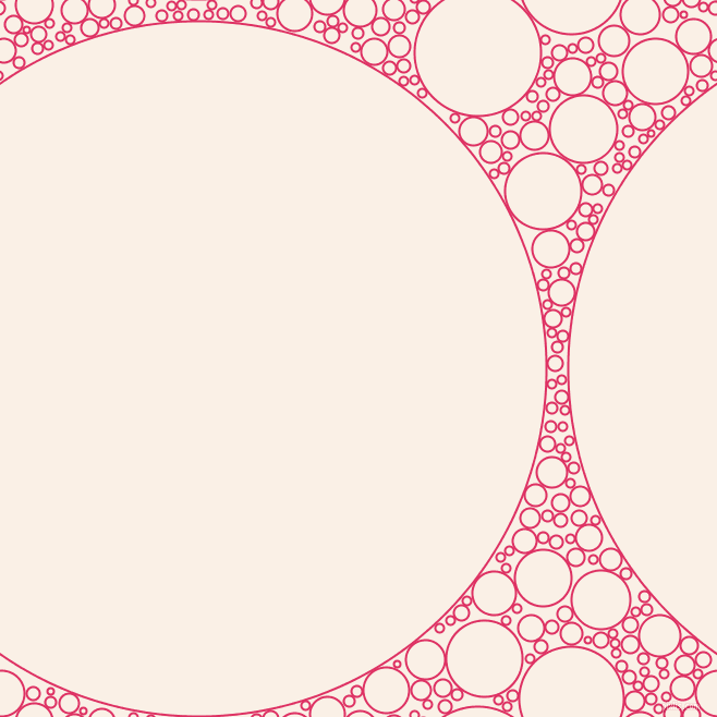 bubbles, circles, sponge, big, medium, small, 2 pixel line width, Cerise and Linen circles bubbles sponge soap seamless tileable