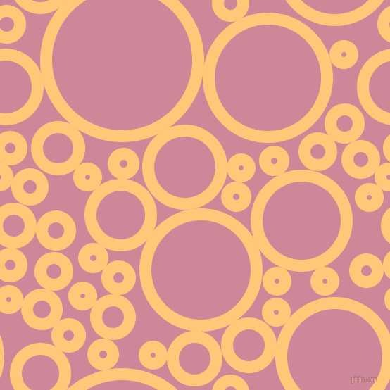 bubbles, circles, sponge, big, medium, small, 17 pixel line width, Chardonnay and Puce circles bubbles sponge soap seamless tileable