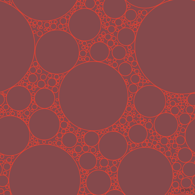 bubbles, circles, sponge, big, medium, small, 2 pixel line width, Cinnabar and Solid Pink circles bubbles sponge soap seamless tileable