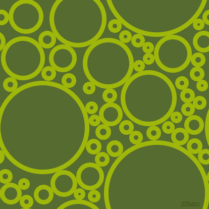 bubbles, circles, sponge, big, medium, small, 9 pixel line width, Citrus and Dark Olive Green circles bubbles sponge soap seamless tileable