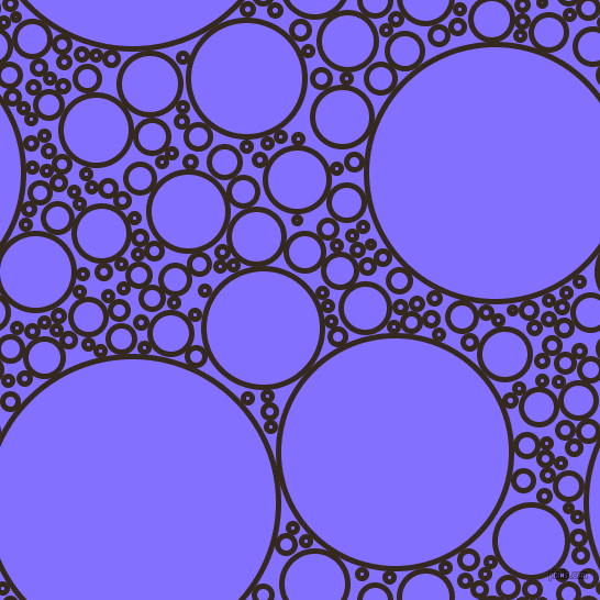 bubbles, circles, sponge, big, medium, small, 5 pixel line width, Cocoa Brown and Light Slate Blue circles bubbles sponge soap seamless tileable