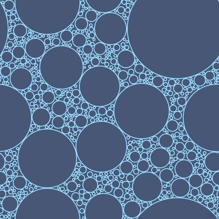 bubbles, circles, sponge, big, medium, small, 3 pixel line width, Columbia Blue and Chambray circles bubbles sponge soap seamless tileable