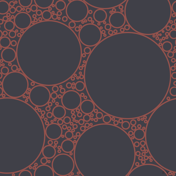 bubbles, circles, sponge, big, medium, small, 5 pixel line width, Copper Rust and Payne