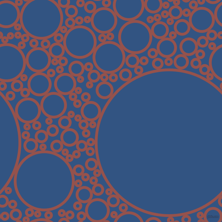 bubbles, circles, sponge, big, medium, small, 9 pixel line width, Copper Rust and St Tropaz circles bubbles sponge soap seamless tileable