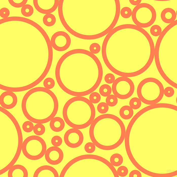 bubbles, circles, sponge, big, medium, small, 17 pixel line width, Coral and Laser Lemon circles bubbles sponge soap seamless tileable