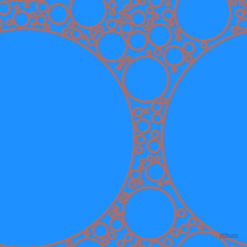 bubbles, circles, sponge, big, medium, small, 5 pixel line width, Coral Tree and Dodger Blue circles bubbles sponge soap seamless tileable