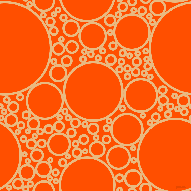 bubbles, circles, sponge, big, medium, small, 9 pixel line width, Corvette and International Orange circles bubbles sponge soap seamless tileable