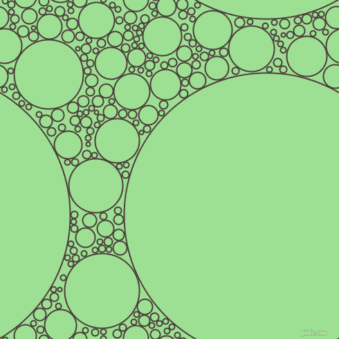 bubbles, circles, sponge, big, medium, small, 2 pixel line width, Crater Brown and Granny Smith Apple circles bubbles sponge soap seamless tileable