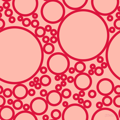 bubbles, circles, sponge, big, medium, small, 9 pixel line width, Crimson and Melon circles bubbles sponge soap seamless tileable