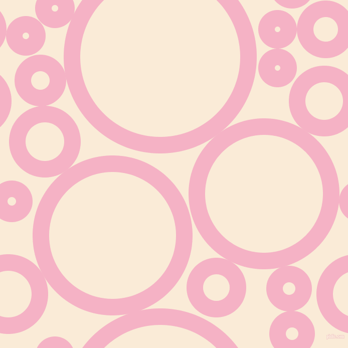 bubbles, circles, sponge, big, medium, small, 33 pixel line width, Cupid and Antique White circles bubbles sponge soap seamless tileable