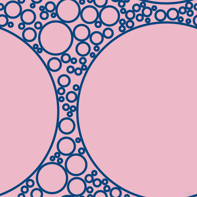 bubbles, circles, sponge, big, medium, small, 9 pixel line width, Dark Cerulean and Chantilly circles bubbles sponge soap seamless tileable