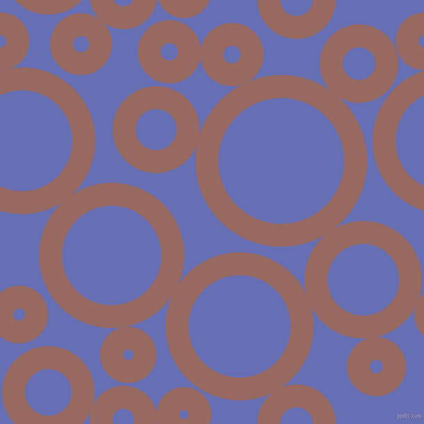bubbles, circles, sponge, big, medium, small, 33 pixel line width, Dark Chestnut and Chetwode Blue circles bubbles sponge soap seamless tileable