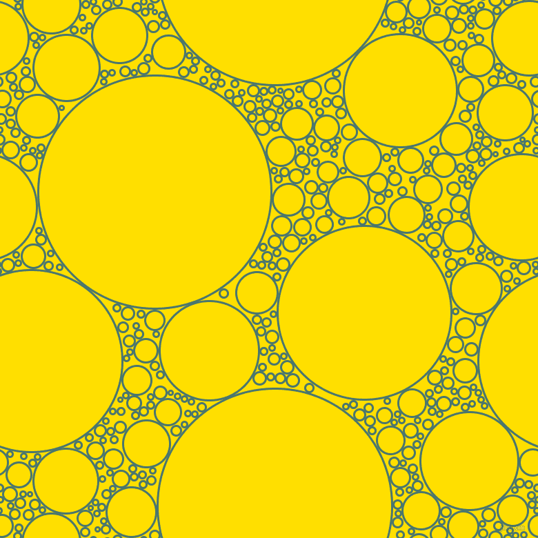 bubbles, circles, sponge, big, medium, small, 3 pixel line width, Dark Green Copper and Golden Yellow circles bubbles sponge soap seamless tileable