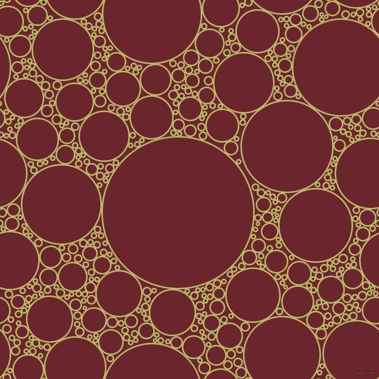 bubbles, circles, sponge, big, medium, small, 3 pixel line width, Dark Khaki and Monarch circles bubbles sponge soap seamless tileable