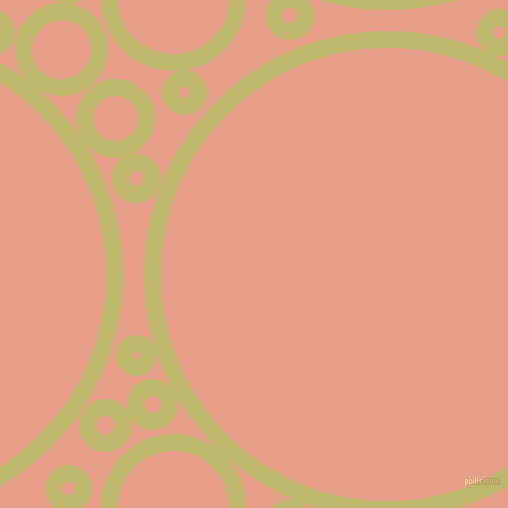bubbles, circles, sponge, big, medium, small, 17 pixel line width, Dark Khaki and Tonys Pink circles bubbles sponge soap seamless tileable