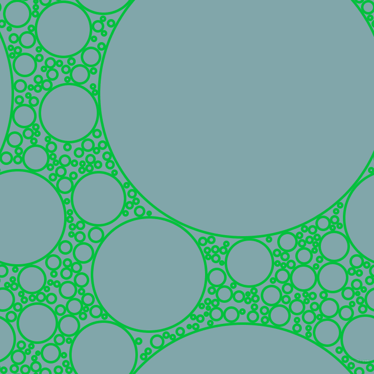 bubbles, circles, sponge, big, medium, small, 5 pixel line width, Dark Pastel Green and Ziggurat circles bubbles sponge soap seamless tileable