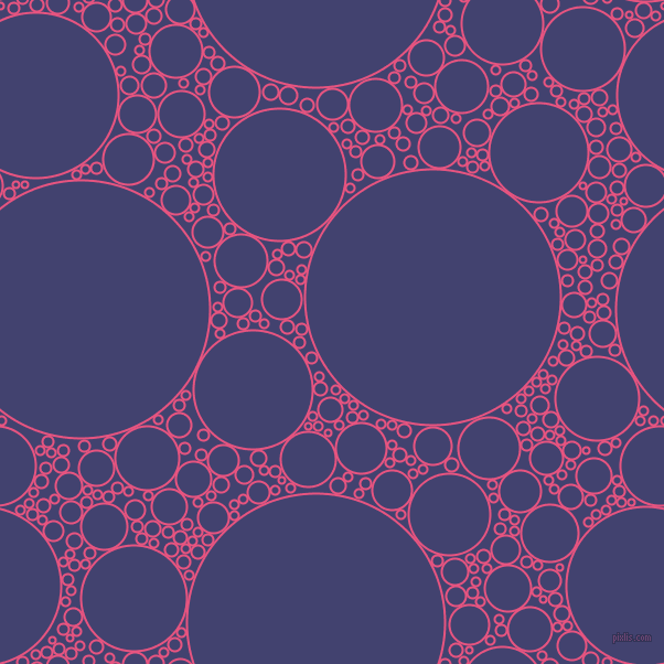 bubbles, circles, sponge, big, medium, small, 2 pixel line width, Dark Pink and Corn Flower Blue circles bubbles sponge soap seamless tileable