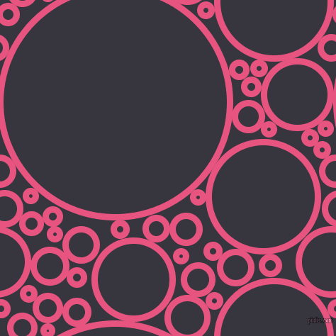 bubbles, circles, sponge, big, medium, small, 9 pixel line width, Dark Pink and Revolver circles bubbles sponge soap seamless tileable