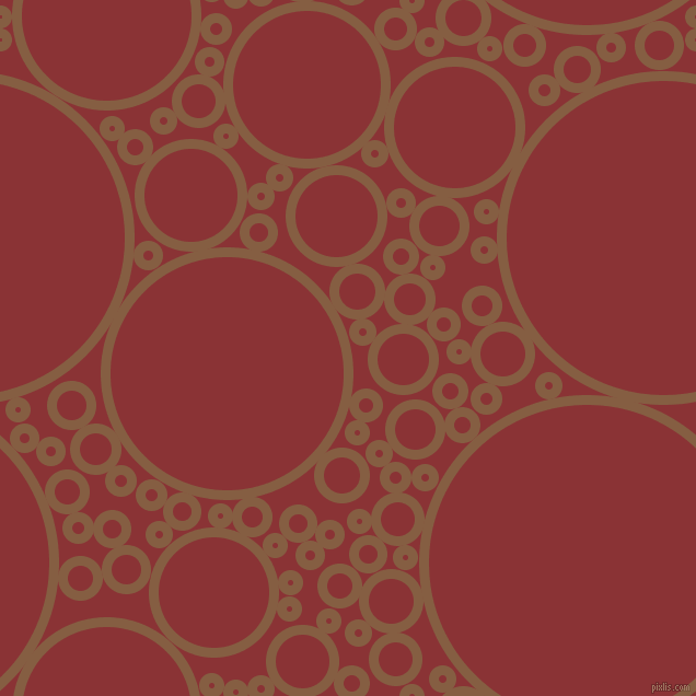 bubbles, circles, sponge, big, medium, small, 9 pixel line width, Dark Wood and Old Brick circles bubbles sponge soap seamless tileable