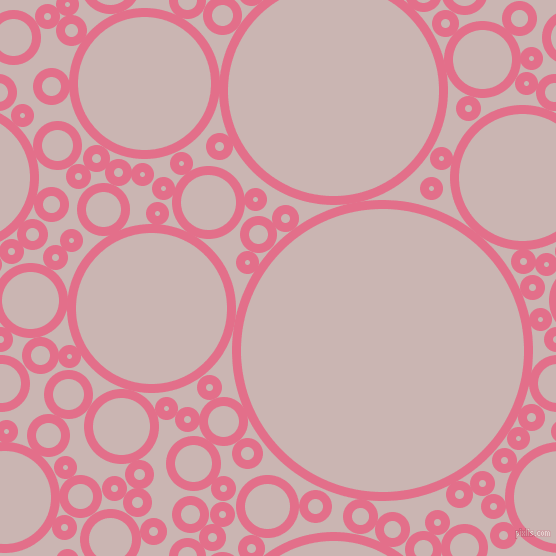 bubbles, circles, sponge, big, medium, small, 9 pixel line width, Deep Blush and Cold Turkey circles bubbles sponge soap seamless tileable