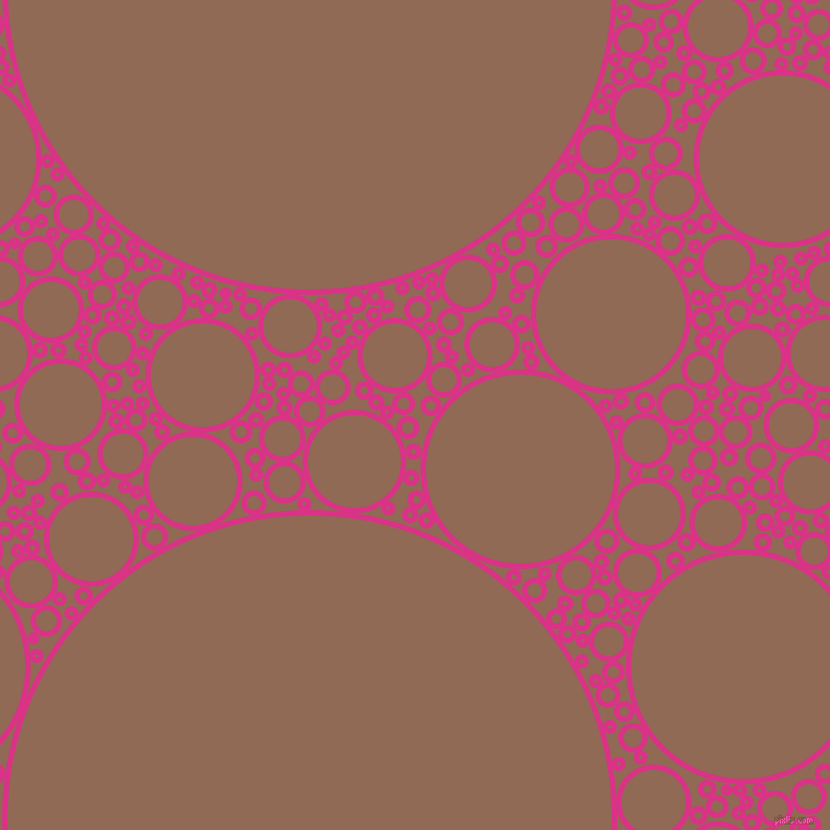 bubbles, circles, sponge, big, medium, small, 5 pixel line width, Deep Cerise and Leather circles bubbles sponge soap seamless tileable