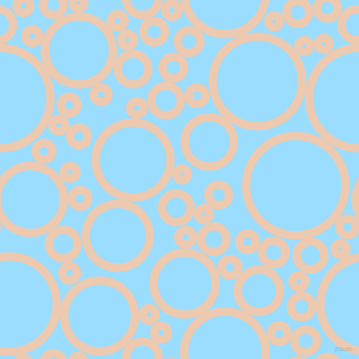 bubbles, circles, sponge, big, medium, small, 17 pixel line width, Desert Sand and Columbia Blue circles bubbles sponge soap seamless tileable