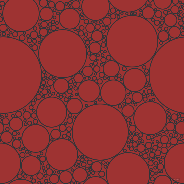 bubbles, circles, sponge, big, medium, small, 3 pixel line width, Ebony Clay and Milano Red circles bubbles sponge soap seamless tileable