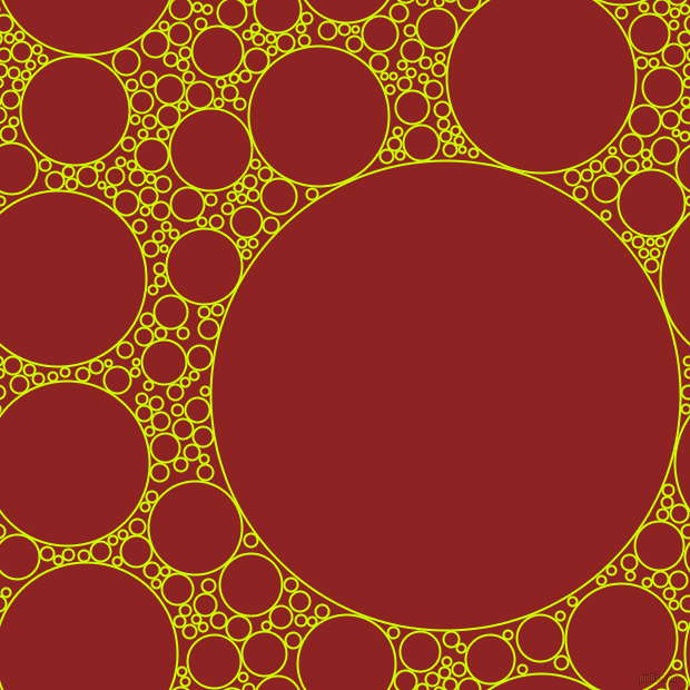bubbles, circles, sponge, big, medium, small, 2 pixel line width, Electric Lime and Mandarian Orange circles bubbles sponge soap seamless tileable