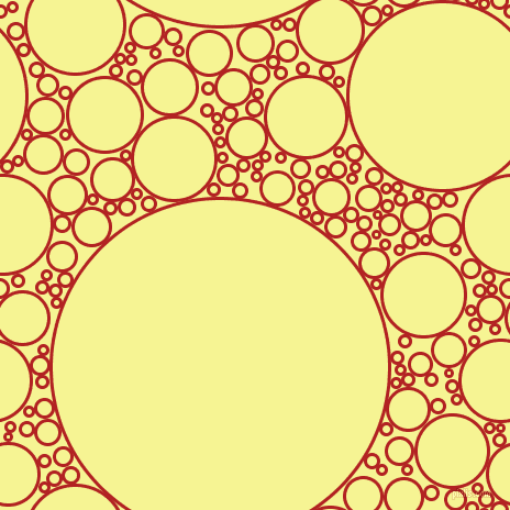bubbles, circles, sponge, big, medium, small, 3 pixel line width, Fire Brick and Milan circles bubbles sponge soap seamless tileable
