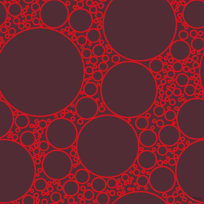 bubbles, circles, sponge, big, medium, small, 5 pixel line width, Fire Engine Red and Wine Berry circles bubbles sponge soap seamless tileable