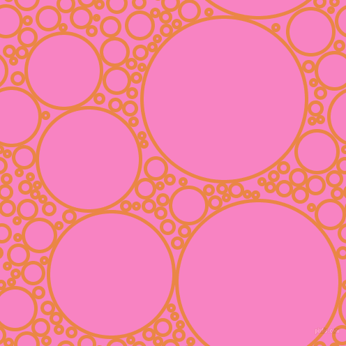 bubbles, circles, sponge, big, medium, small, 5 pixel line width, Flamenco and Tea Rose circles bubbles sponge soap seamless tileable