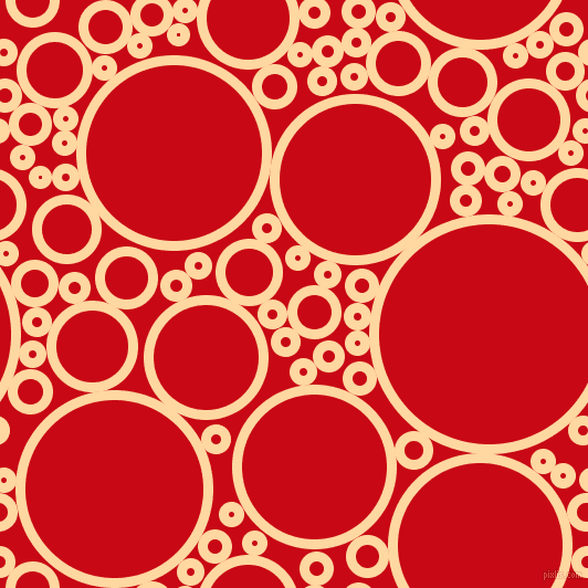 bubbles, circles, sponge, big, medium, small, 9 pixel line width, Frangipani and Venetian Red circles bubbles sponge soap seamless tileable