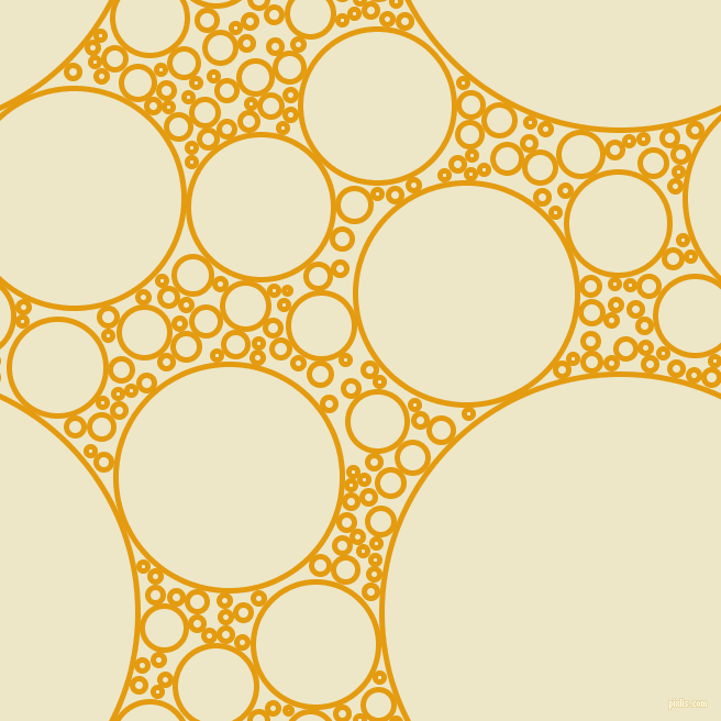 bubbles, circles, sponge, big, medium, small, 5 pixel line width, Gamboge and Half And Half circles bubbles sponge soap seamless tileable