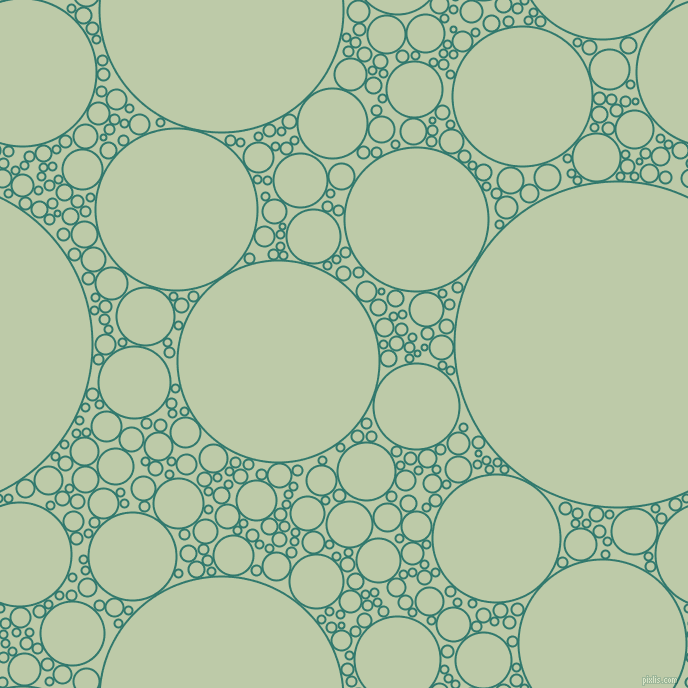 bubbles, circles, sponge, big, medium, small, 2 pixel line width, Genoa and Pale Leaf circles bubbles sponge soap seamless tileable
