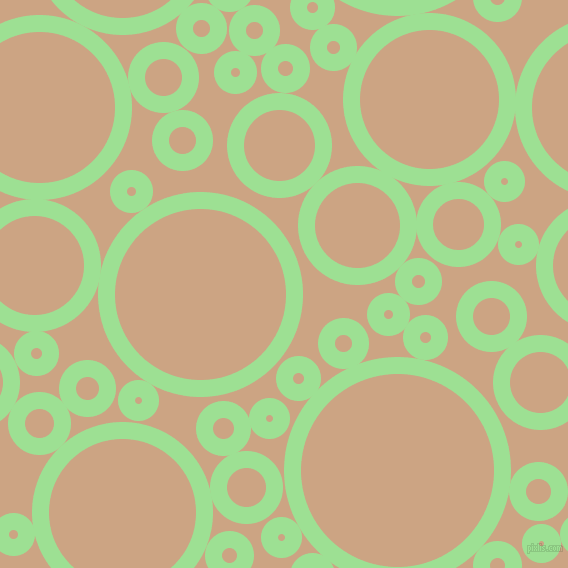 bubbles, circles, sponge, big, medium, small, 17 pixel line width, Granny Smith Apple and Cameo circles bubbles sponge soap seamless tileable