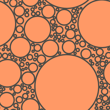 bubbles, circles, sponge, big, medium, small, 5 pixel line width, Gravel and Atomic Tangerine circles bubbles sponge soap seamless tileable