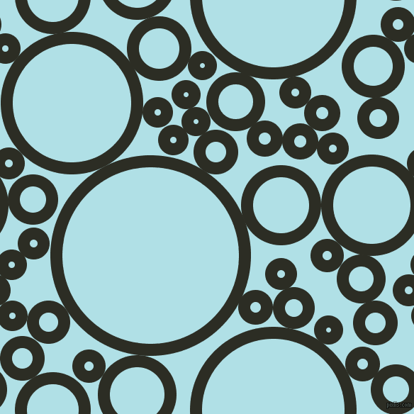 bubbles, circles, sponge, big, medium, small, 17 pixel line width, Green Waterloo and Powder Blue circles bubbles sponge soap seamless tileable