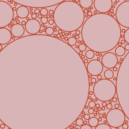 bubbles, circles, sponge, big, medium, small, 3 pixel line width, Grenadier and Pink Flare circles bubbles sponge soap seamless tileable