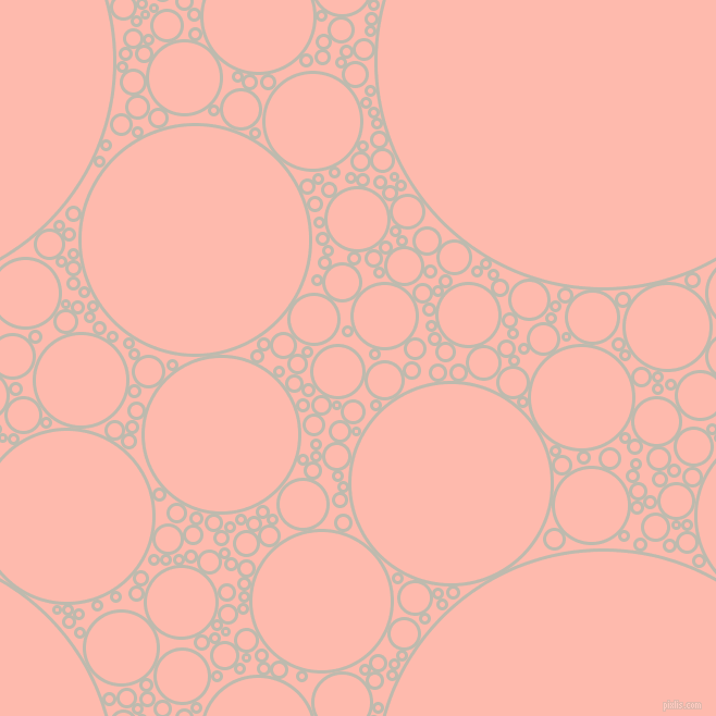 bubbles, circles, sponge, big, medium, small, 3 pixel line width, Grey Nickel and Melon circles bubbles sponge soap seamless tileable