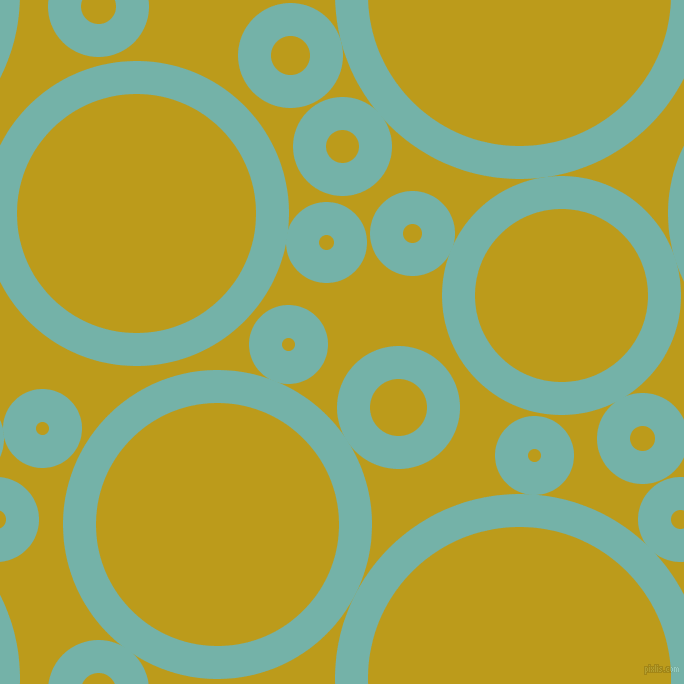 bubbles, circles, sponge, big, medium, small, 33 pixel line width, Gulf Stream and Buddha Gold circles bubbles sponge soap seamless tileable