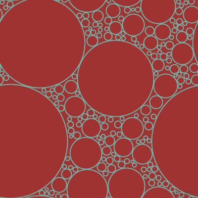 bubbles, circles, sponge, big, medium, small, 2 pixel line width, Gulf Stream and Milano Red circles bubbles sponge soap seamless tileable