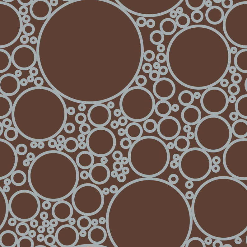bubbles, circles, sponge, big, medium, small, 9 pixel line width, Gull Grey and Very Dark Brown circles bubbles sponge soap seamless tileable