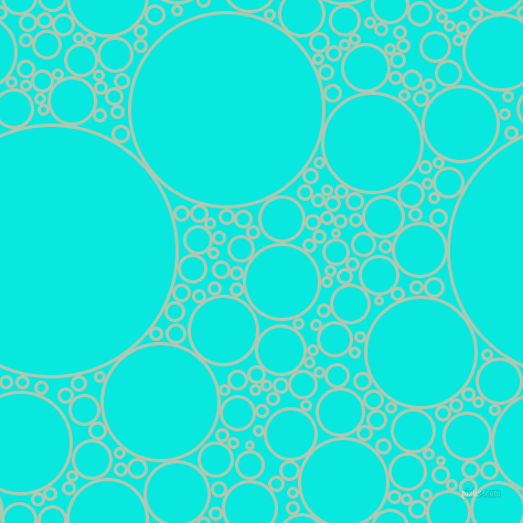 bubbles, circles, sponge, big, medium, small, 3 pixel line width, Gum Leaf and Bright Turquoise circles bubbles sponge soap seamless tileable