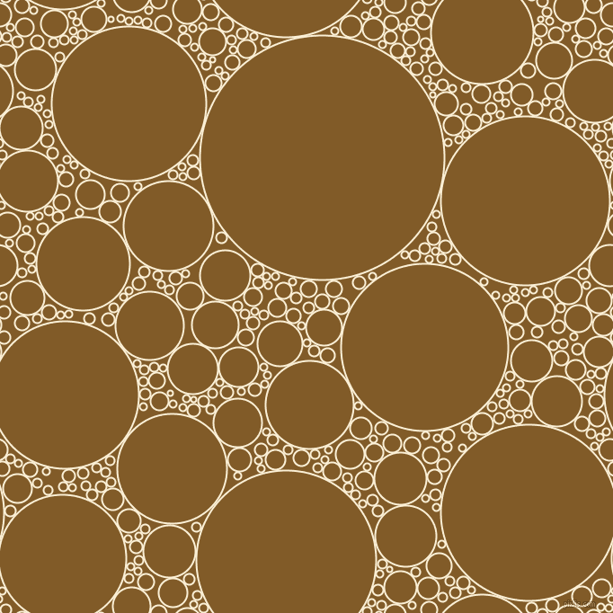 bubbles, circles, sponge, big, medium, small, 2 pixel line width, Half Dutch White and Hot Curry circles bubbles sponge soap seamless tileable