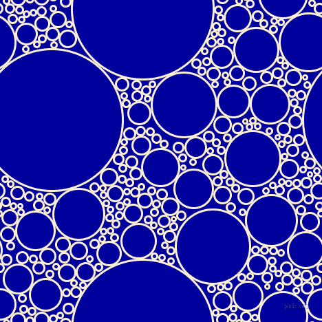 bubbles, circles, sponge, big, medium, small, 3 pixel line width, Half Dutch White and New Midnight Blue circles bubbles sponge soap seamless tileable