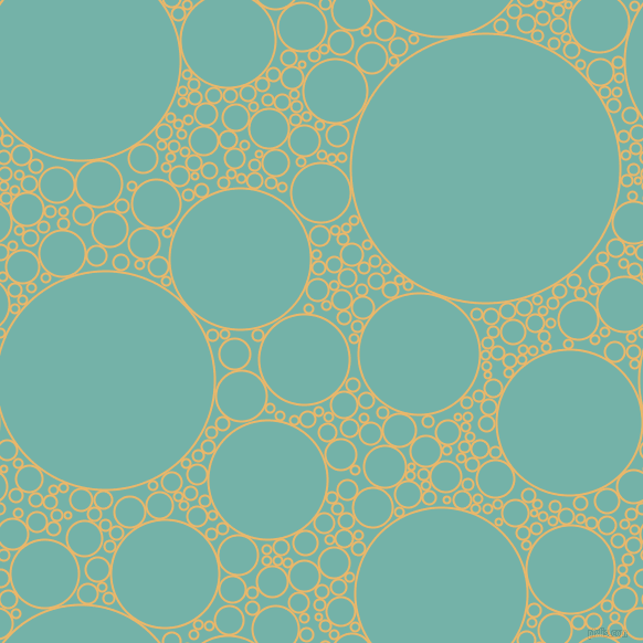 bubbles, circles, sponge, big, medium, small, 2 pixel line width, Harvest Gold and Gulf Stream circles bubbles sponge soap seamless tileable