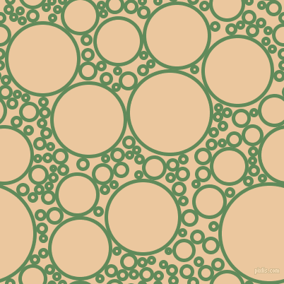 bubbles, circles, sponge, big, medium, small, 5 pixel line width, Hippie Green and New Tan circles bubbles sponge soap seamless tileable